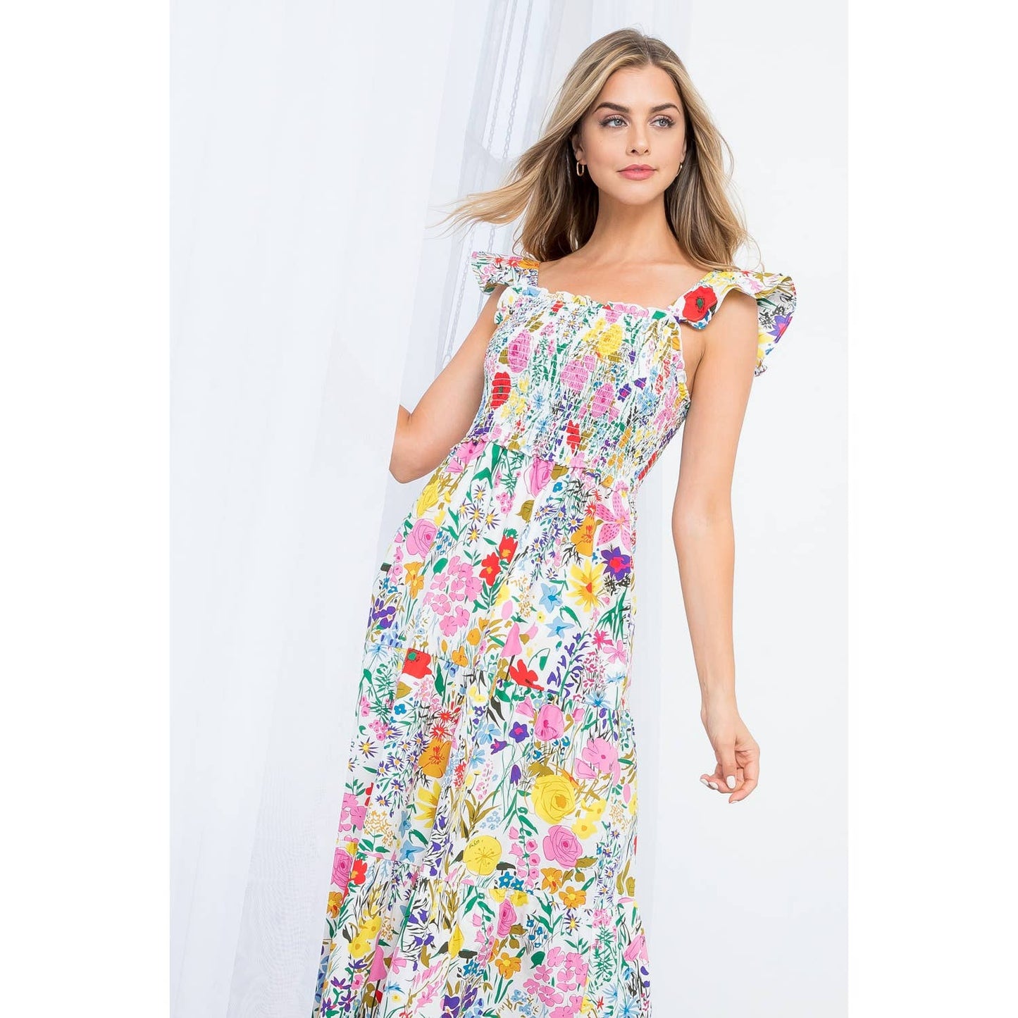 Aella Floral Midi Dress
