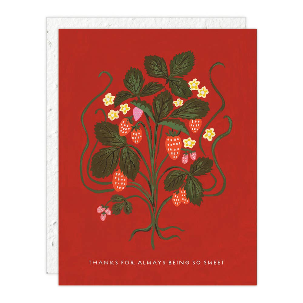 Sweet Strawberry - Thank You Mini Card