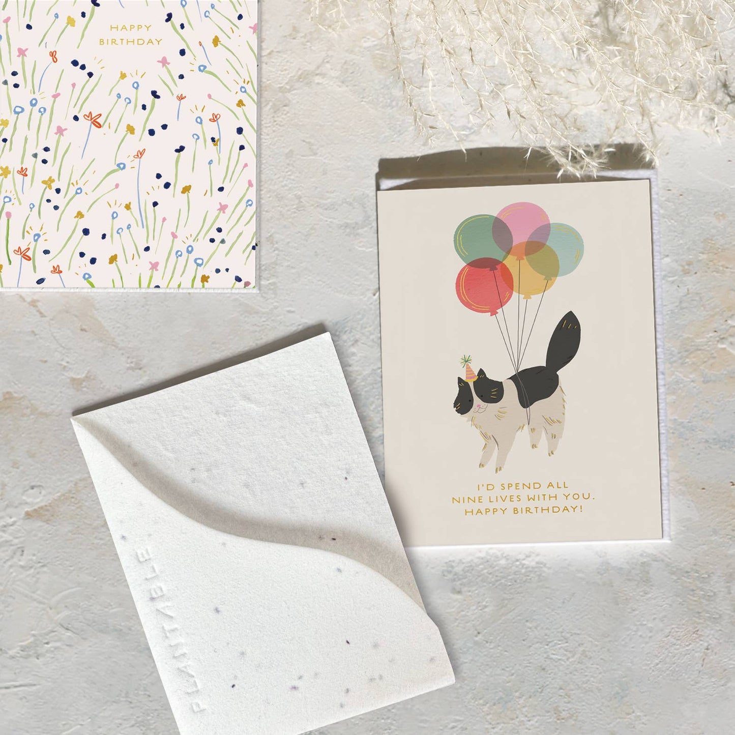 Birthday Kitty - Mini Greeting Card