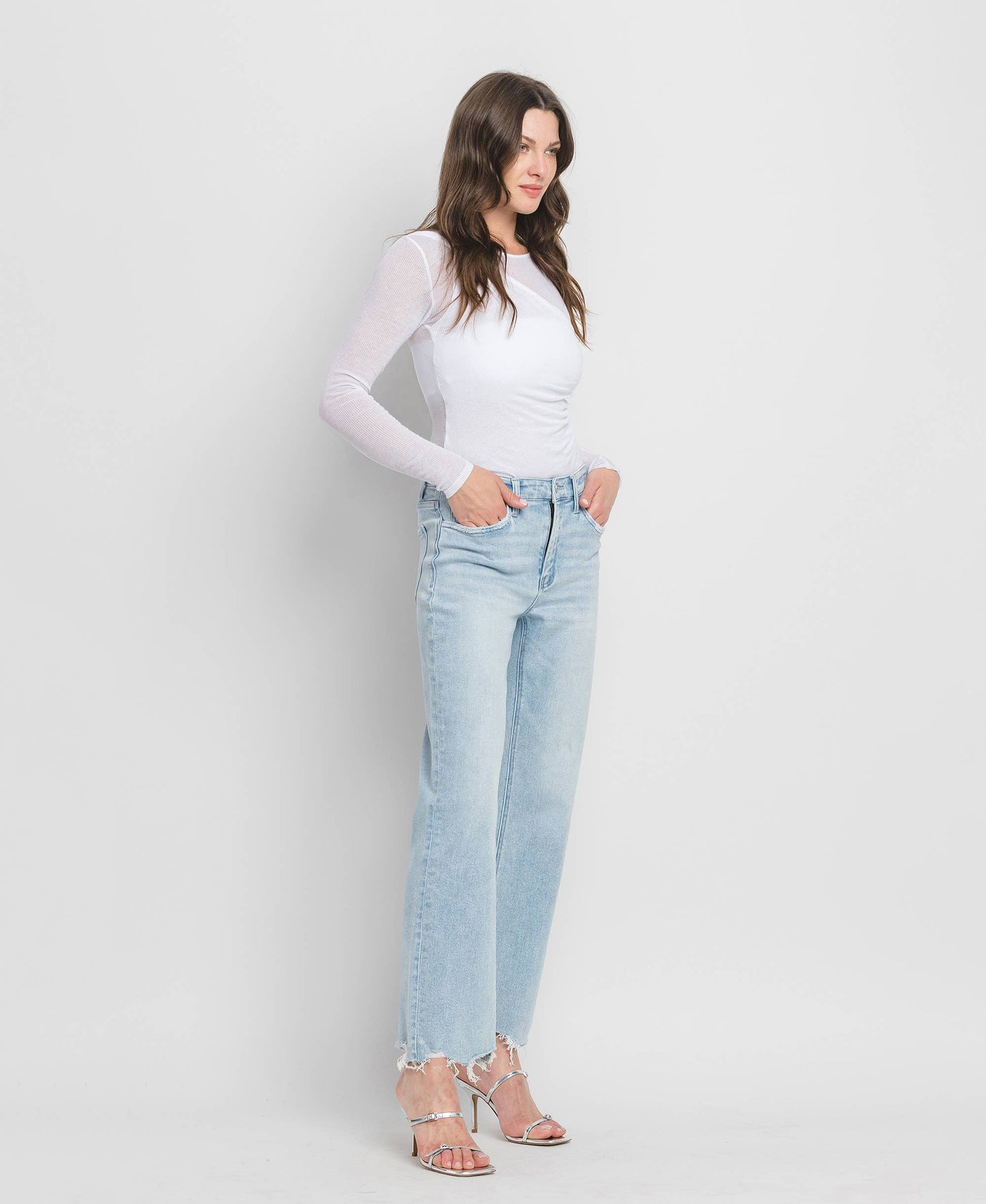 The Slim Wide Leg Jean in Lightwash