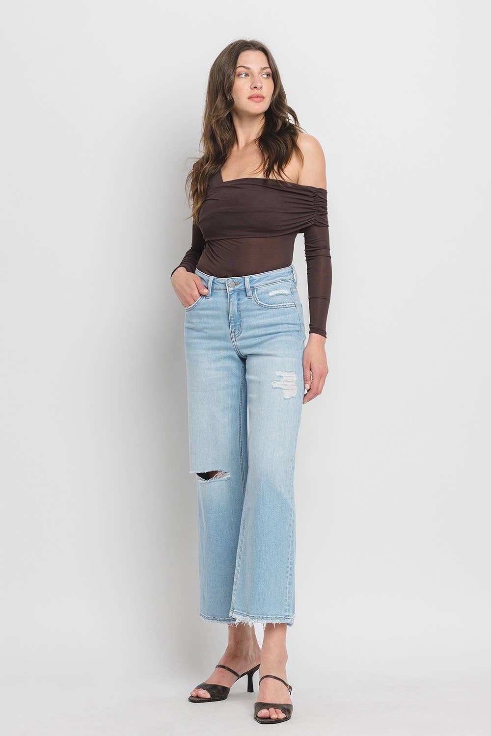 Woo High Rise Wide Leg Jeans