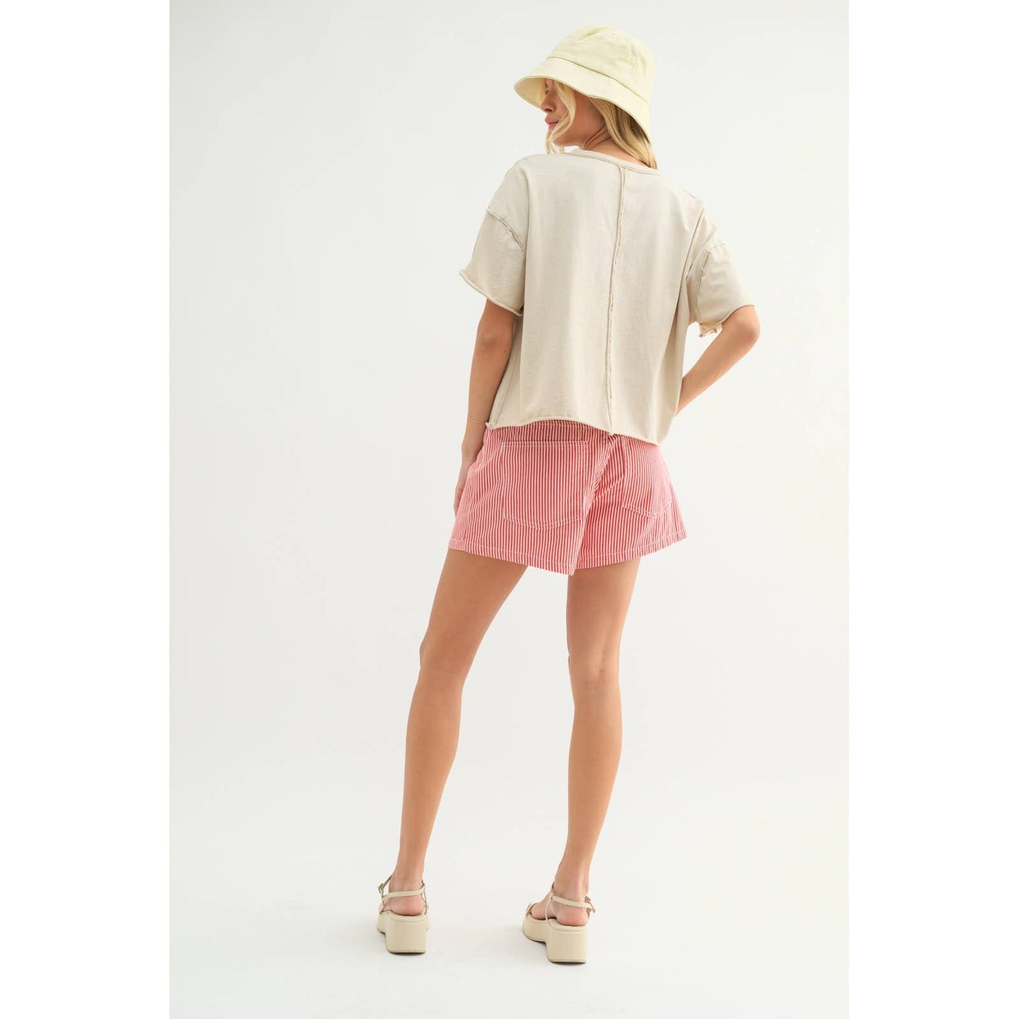 Oatmilk Raw Edge Boxy Tee