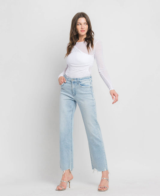 The Slim Wide Leg Jean in Lightwash