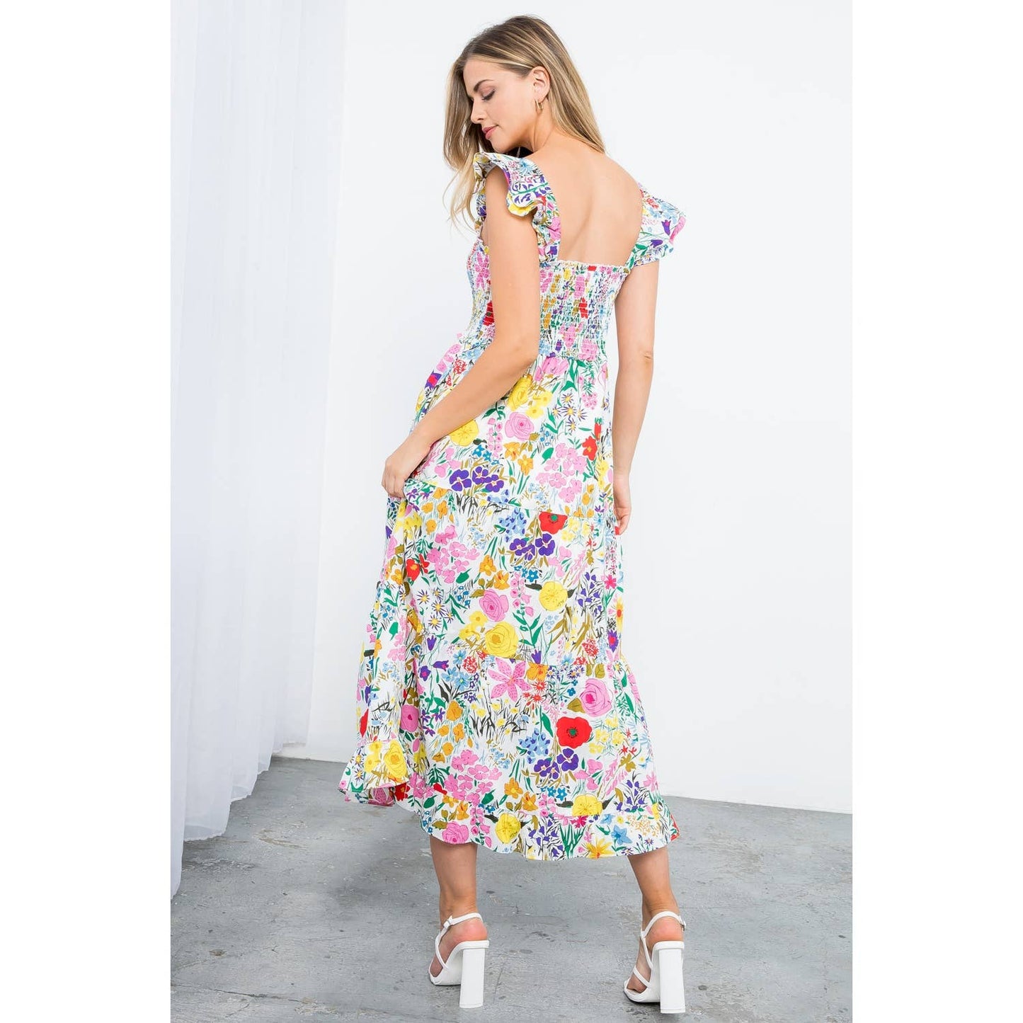 Aella Floral Midi Dress