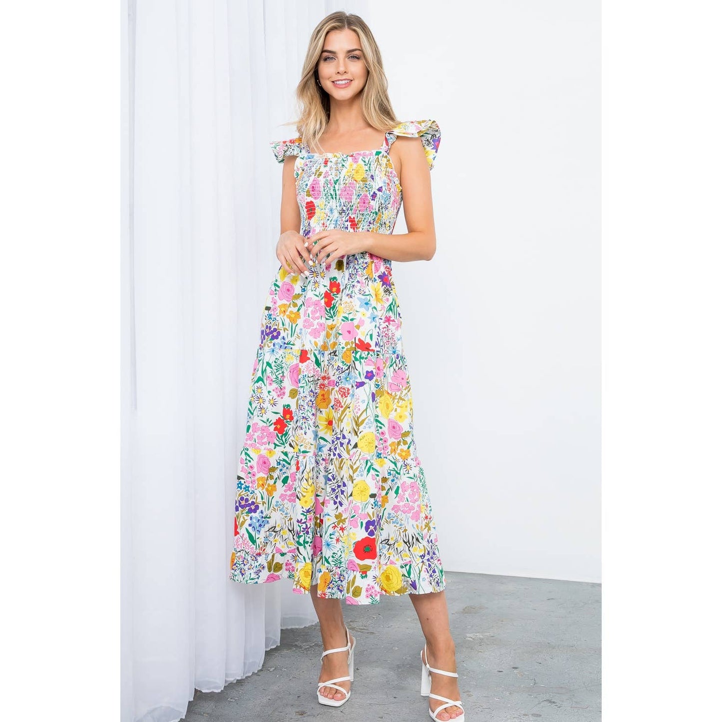 Aella Floral Midi Dress