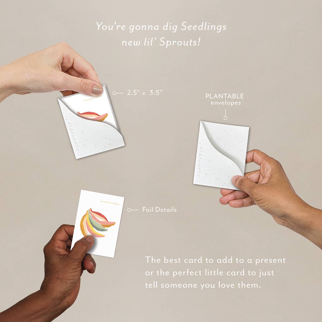 Bananas - Thank You Mini Greeting Card