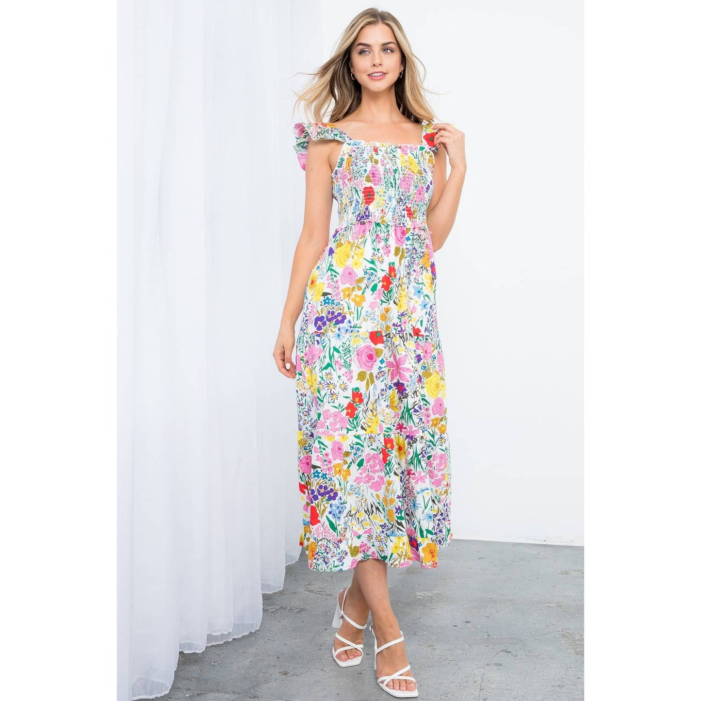 Aella Floral Midi Dress