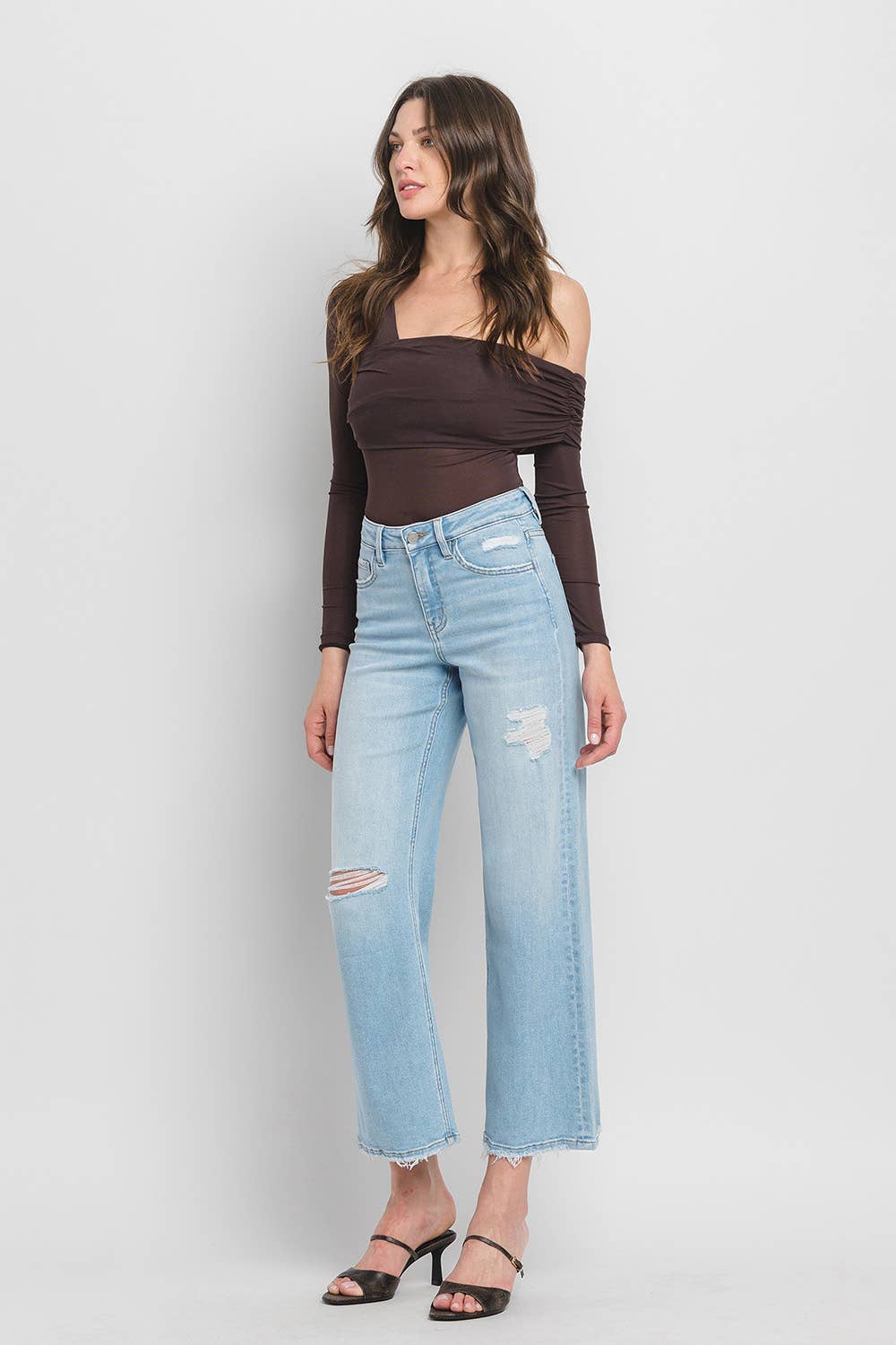 Woo High Rise Wide Leg Jeans
