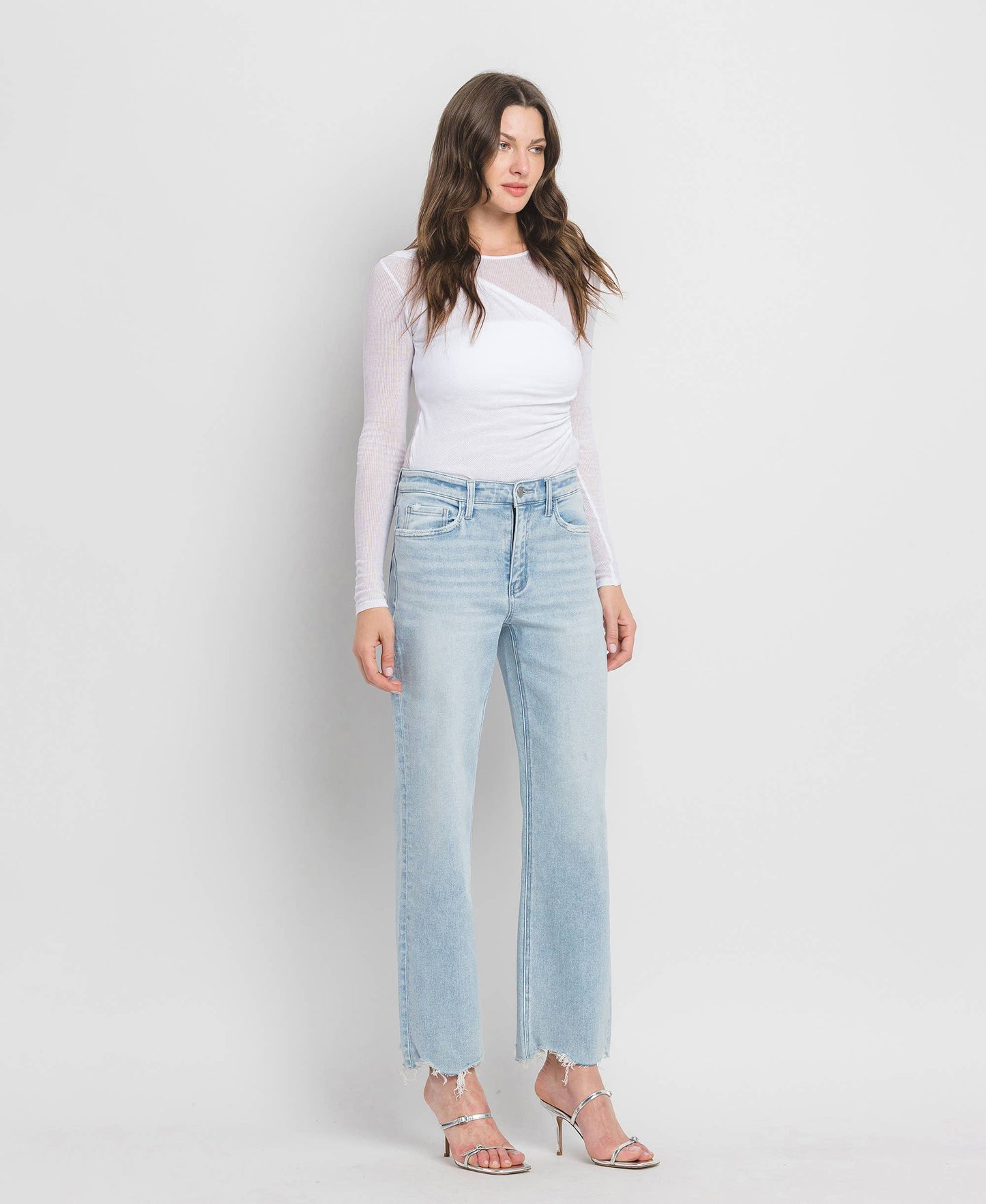 The Slim Wide Leg Jean in Lightwash