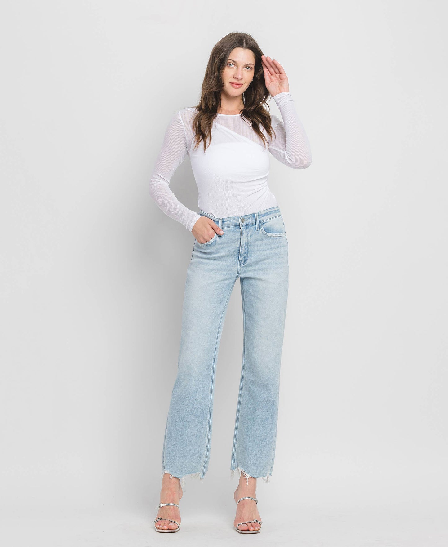 The Slim Wide Leg Jean in Lightwash