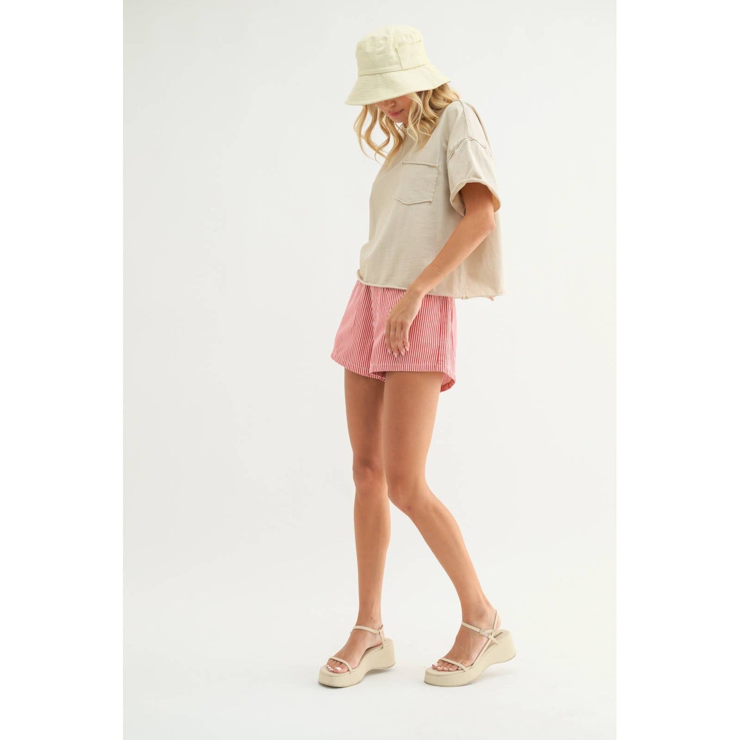 Oatmilk Raw Edge Boxy Tee