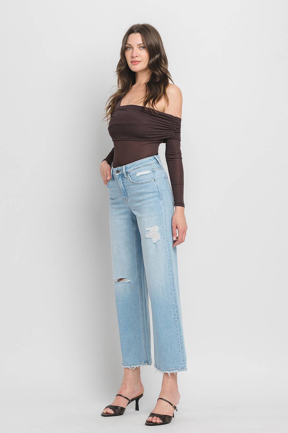 Woo High Rise Wide Leg Jeans