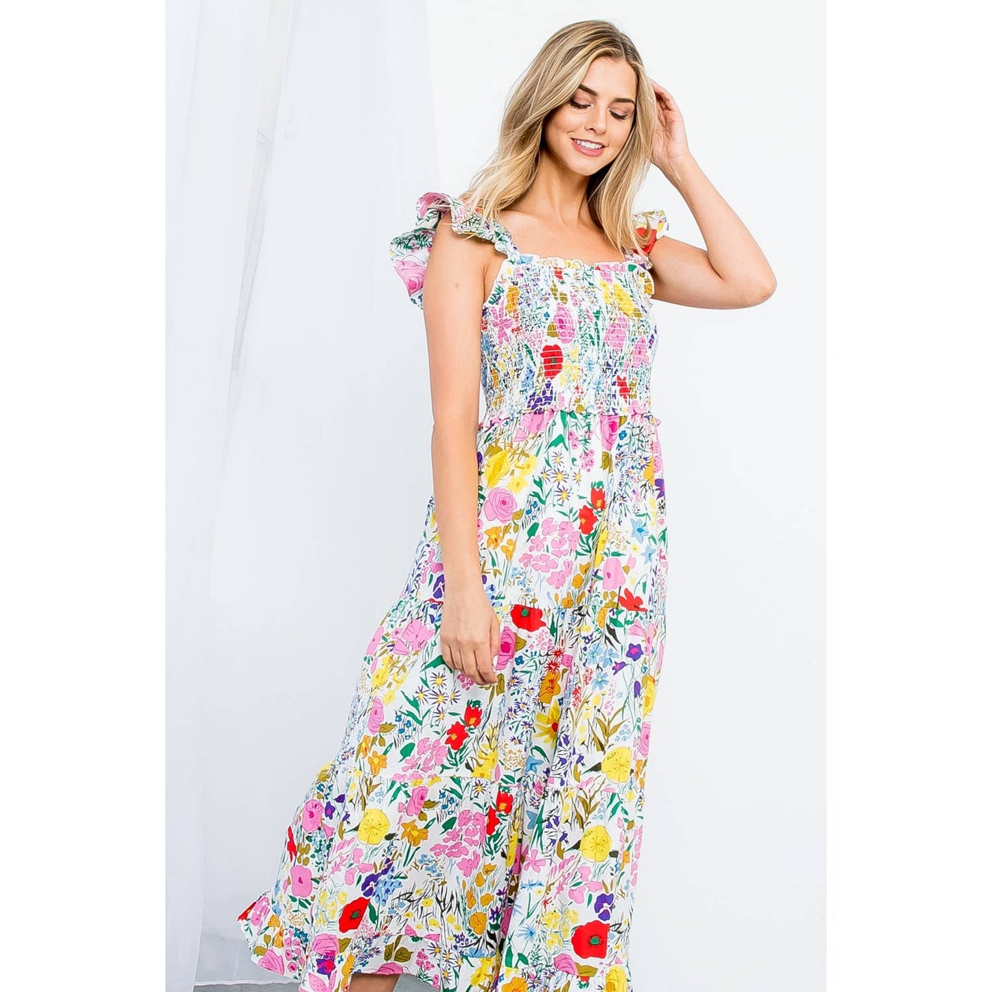 Aella Floral Midi Dress