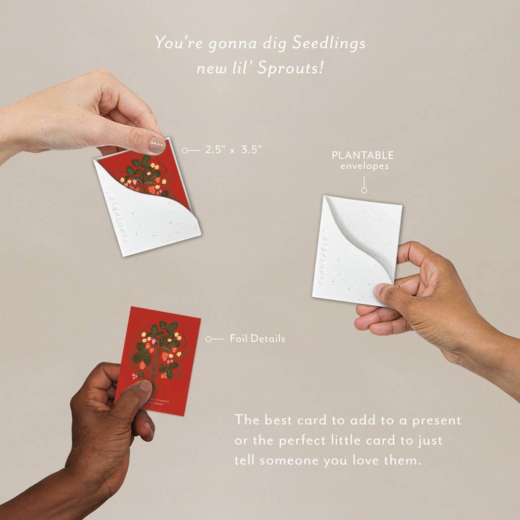 Sweet Strawberry - Thank You Mini Card