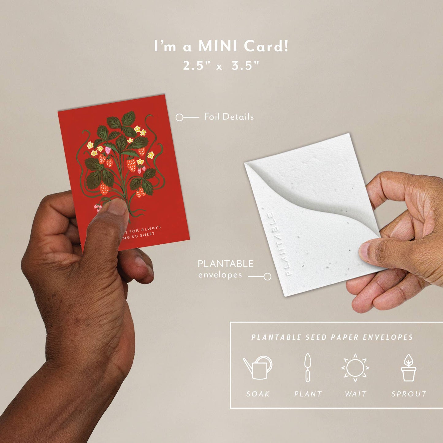 Sweet Strawberry - Thank You Mini Card
