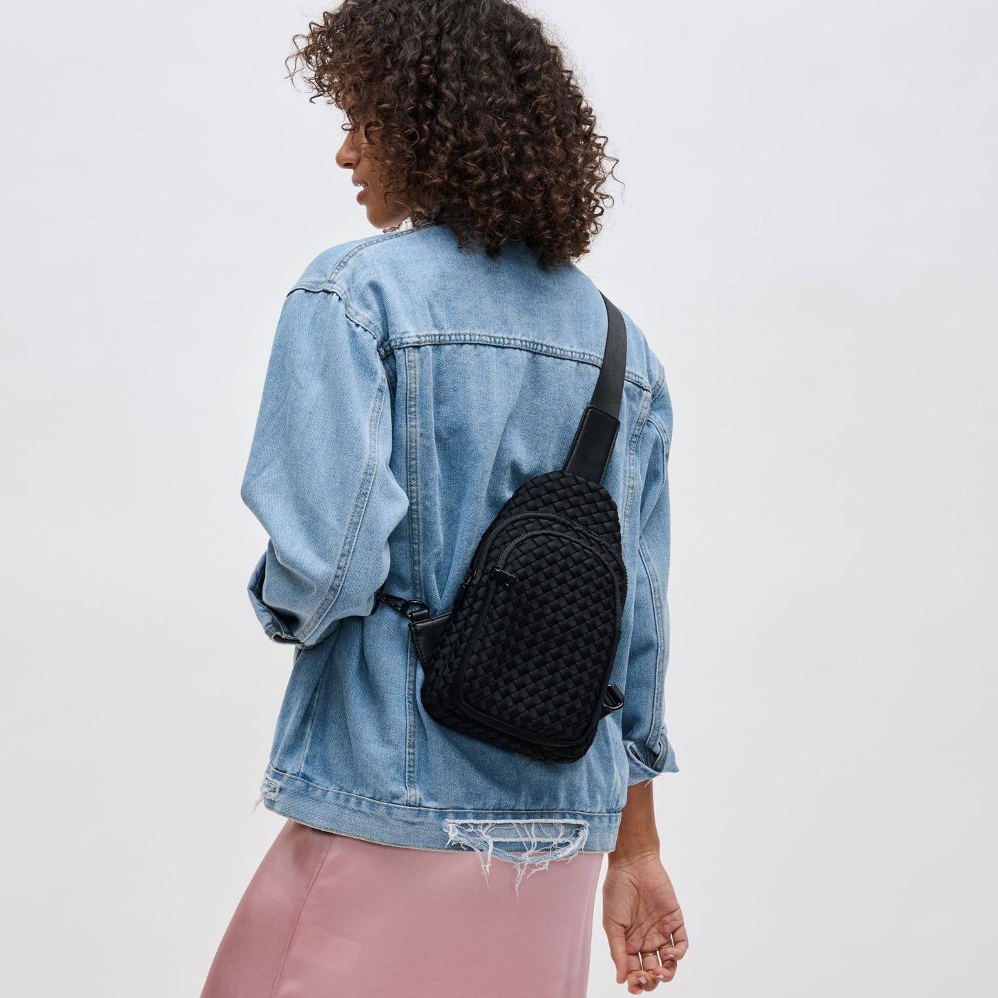 Beyond The Horizon Sling Backpack in Black