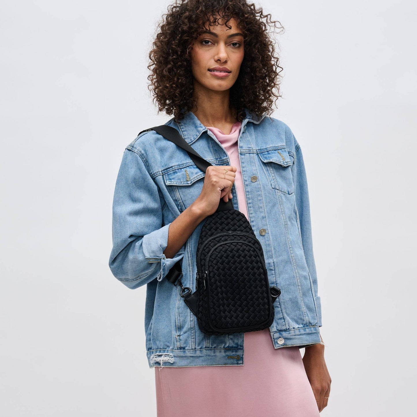 Beyond The Horizon Sling Backpack in Black