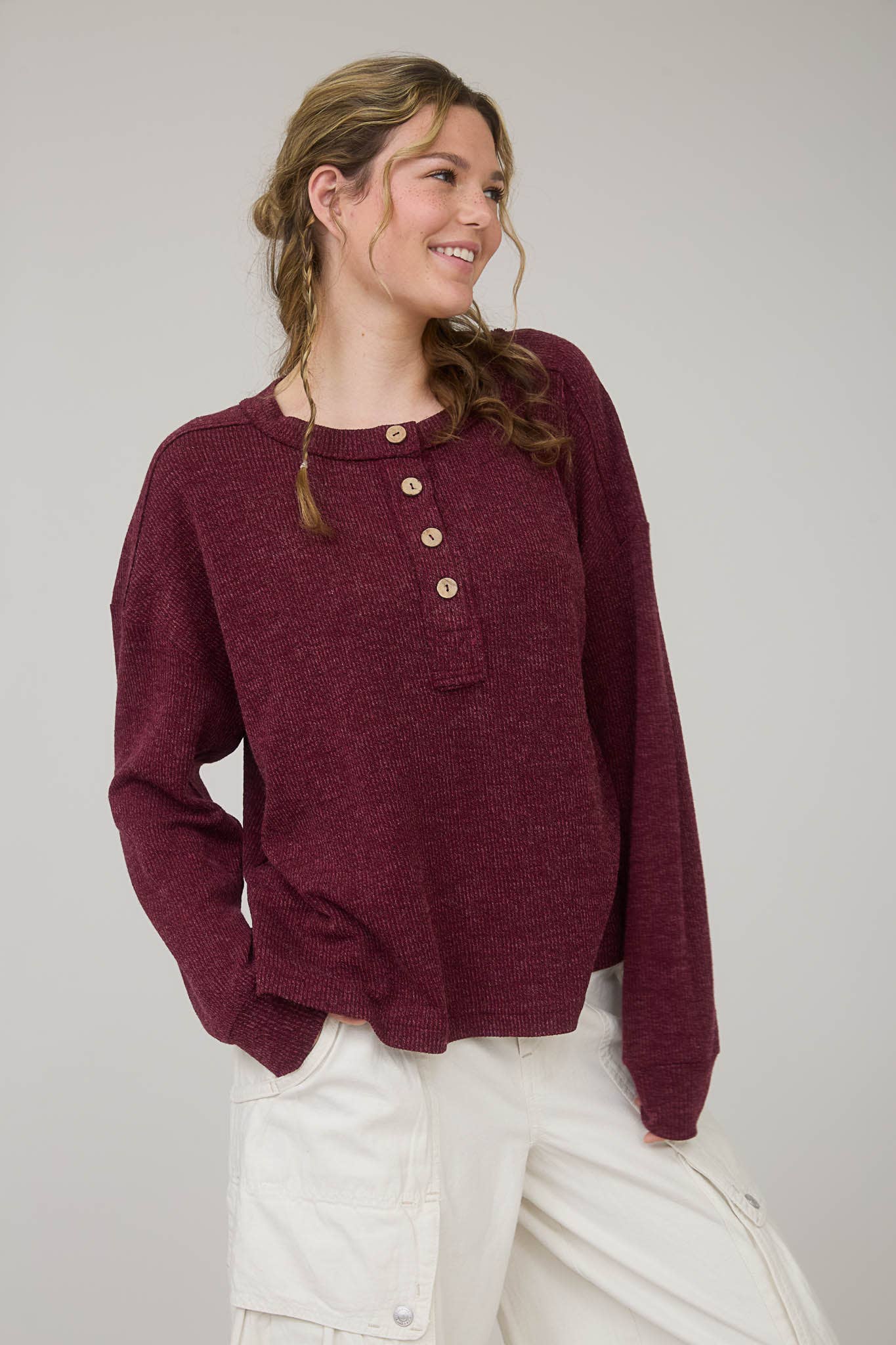 Falling For It Taupe Long Sleeve