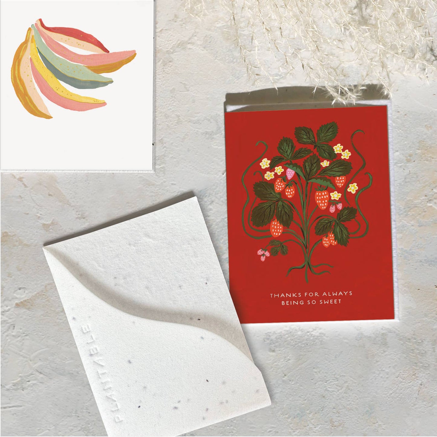 Sweet Strawberry - Thank You Mini Card