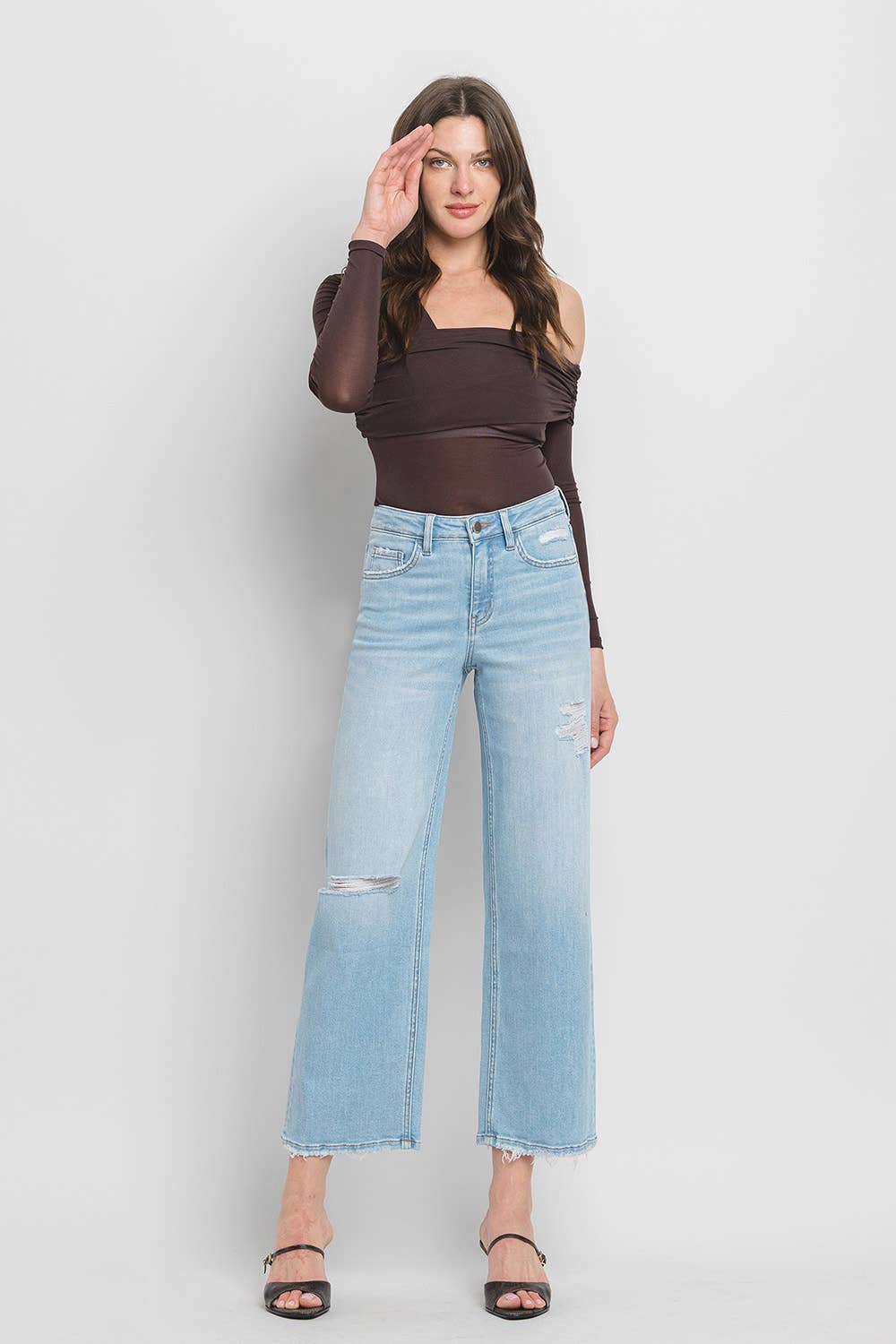 Woo High Rise Wide Leg Jeans