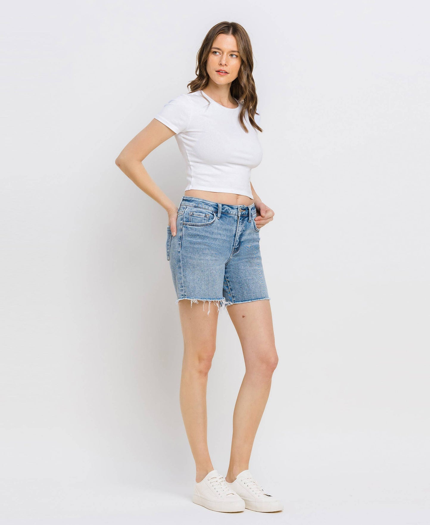 Loretta Midi Jean Shorts