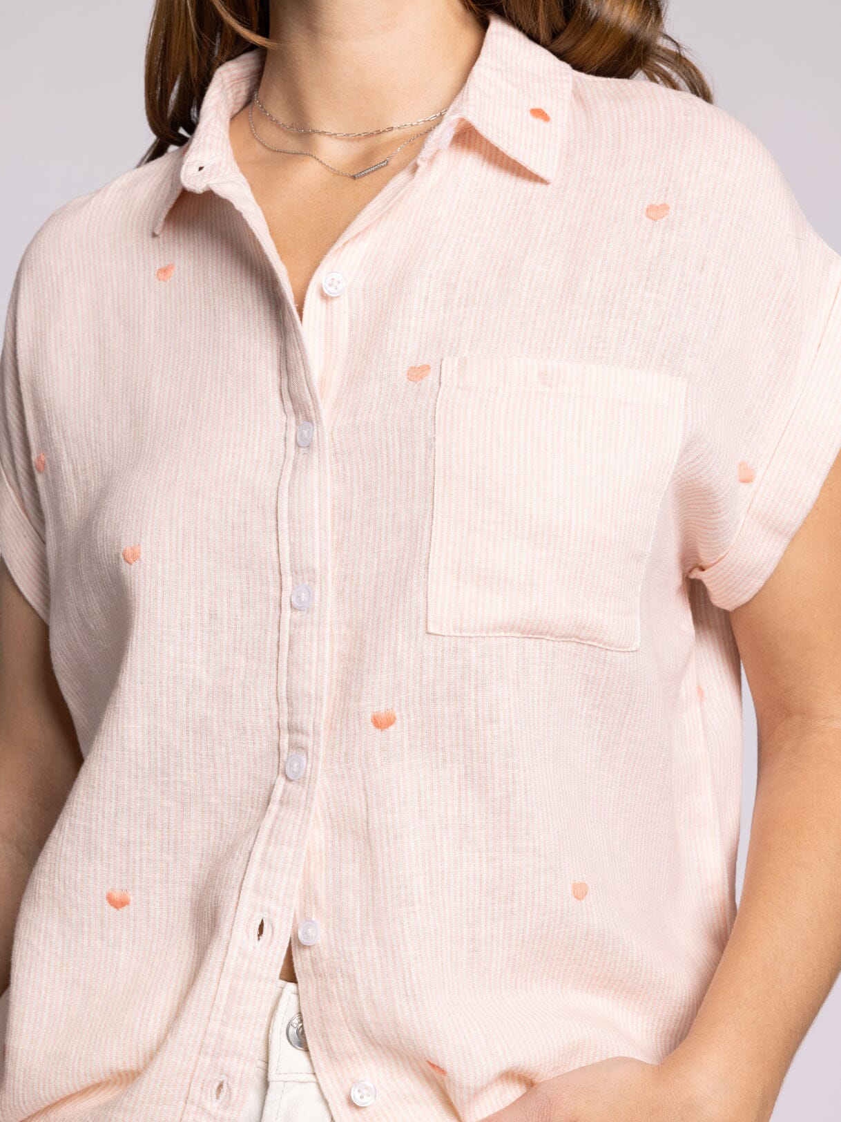 Jane Pink Button-Down Shirt