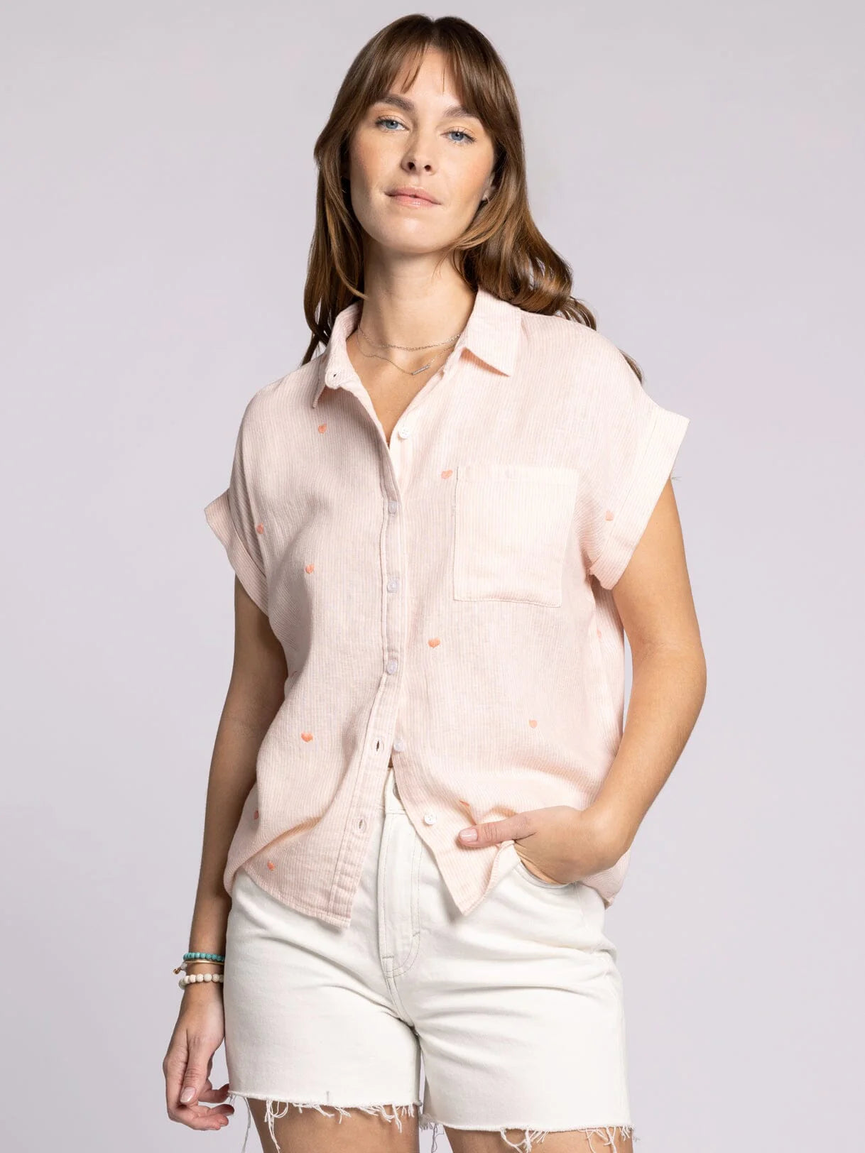 Jane Pink Button-Down Shirt