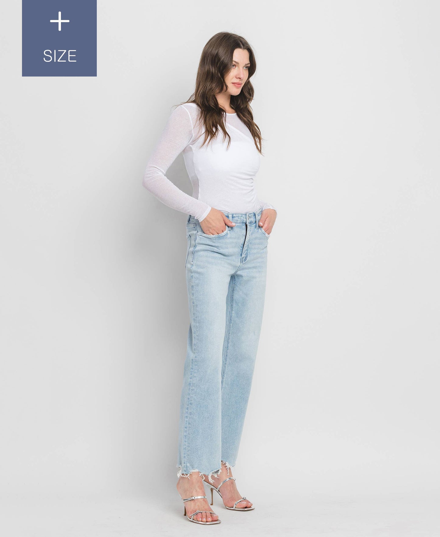 The Slim Wide Leg Jean in Plus Size