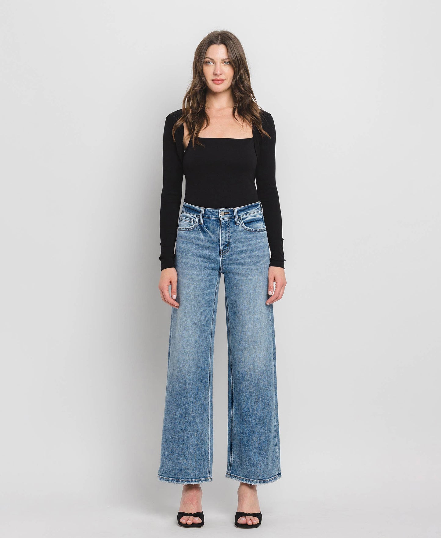 High Rise Wide Leg Jeans