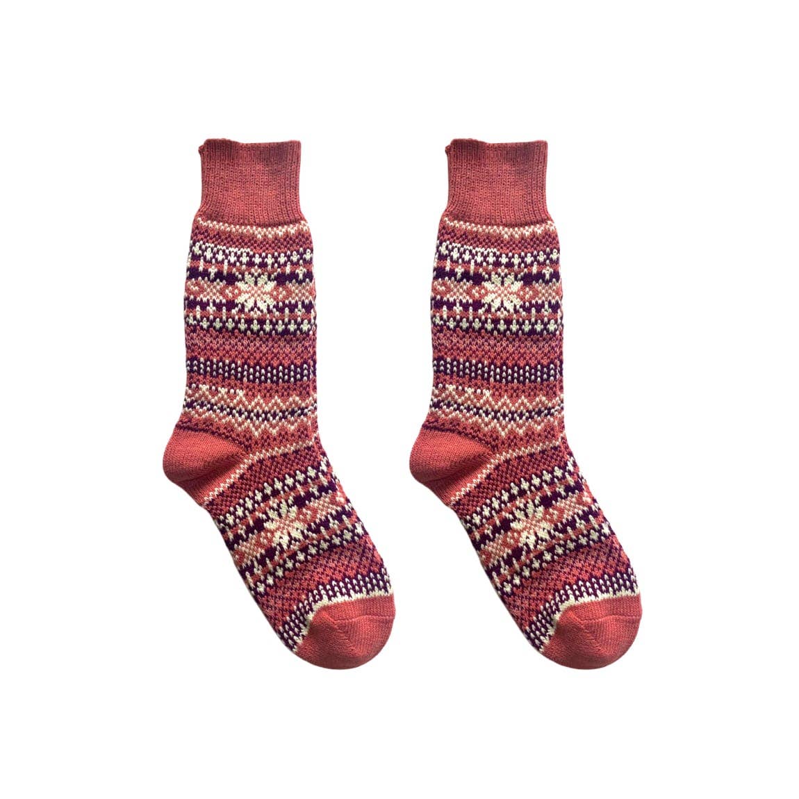 Rosa - Pink Nordic Wool Socks