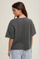 Charcoal Raw Edge Boxy Tee