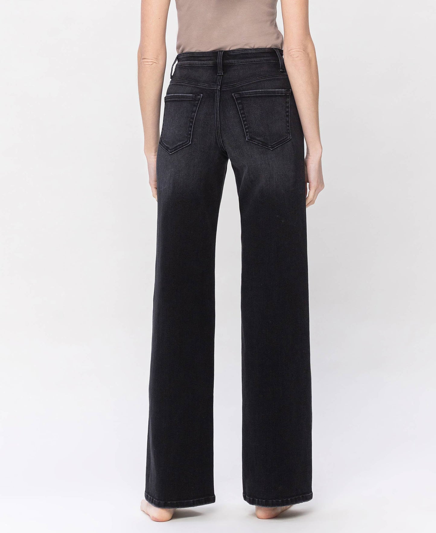 High Rise Loose Fit Black Jeans