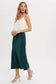 Evergreen Midi Satin Skirt