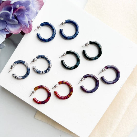 Purple Bloom Ultra Mini Hoops