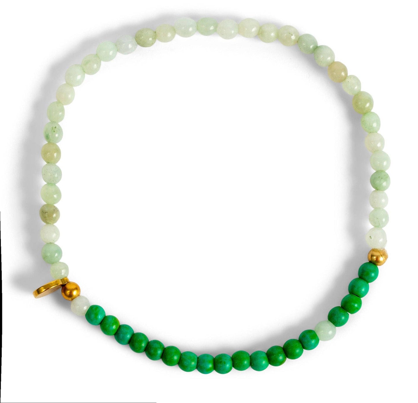 3mm Morse Code Bracelet | JOY: Green & Green Aventurine