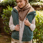 Fleece Lined Vest in Hunter Green