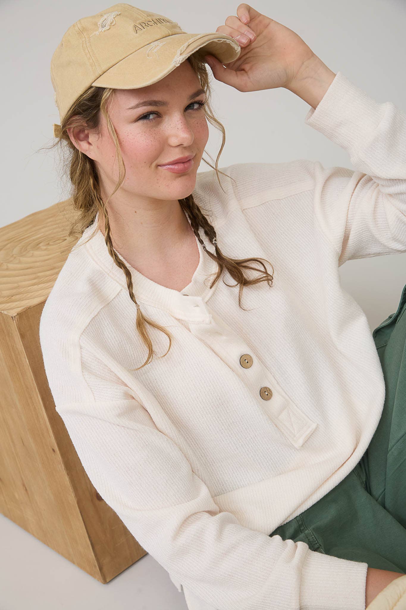 Falling For It Cream Long Sleeve