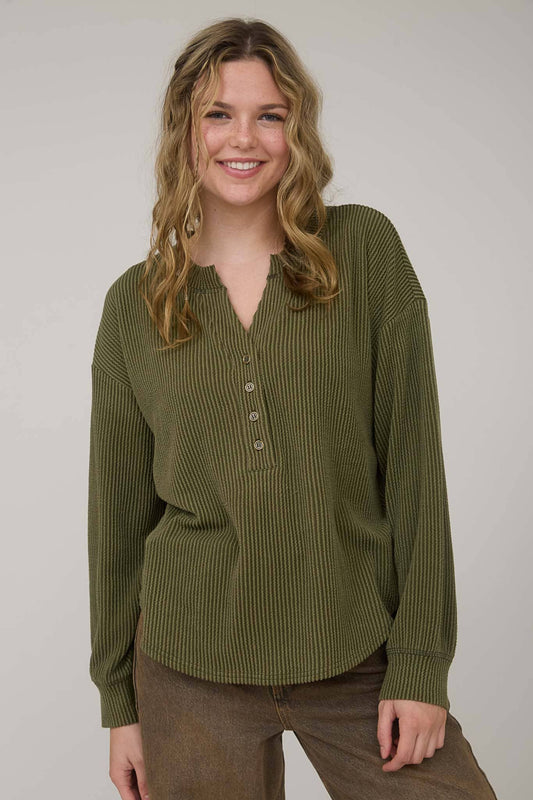 Feeling Smitten Olive Long Sleeve