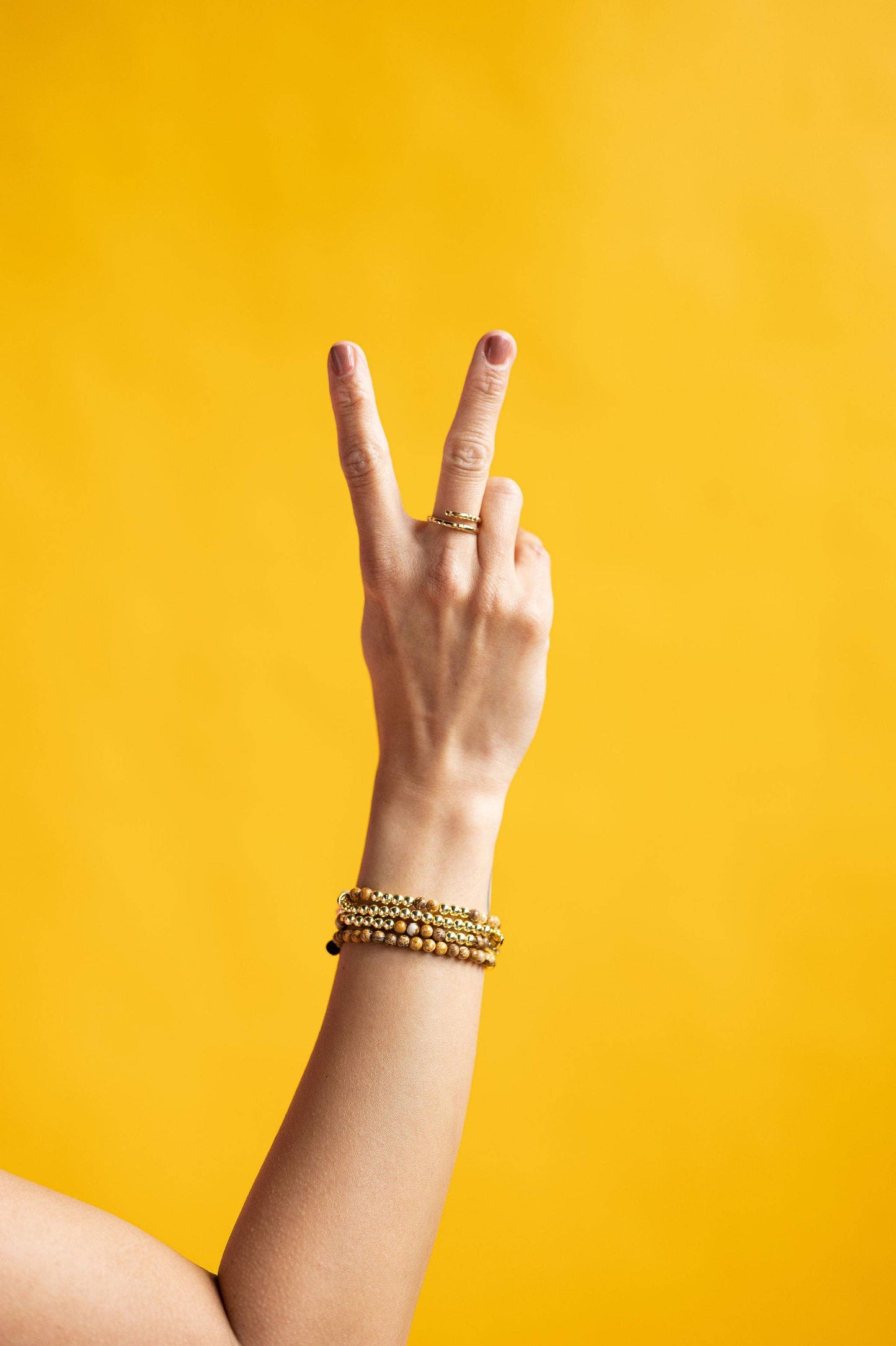 Gold Morse Code Bracelet | BREATHE: Multicolored Quartz