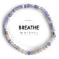 Morse Code Bracelet | BREATHE: Lacy Blue Agate & Frosted White Quartz