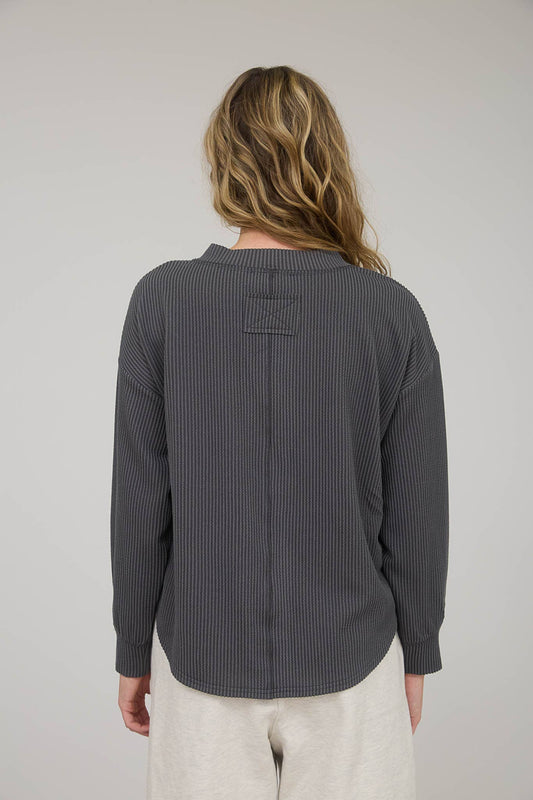 Feeling Smitten Charcoal Long Sleeve