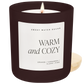 *NEW* Warm and Cozy 15 oz Soy Candle, Matte Jar - Decor