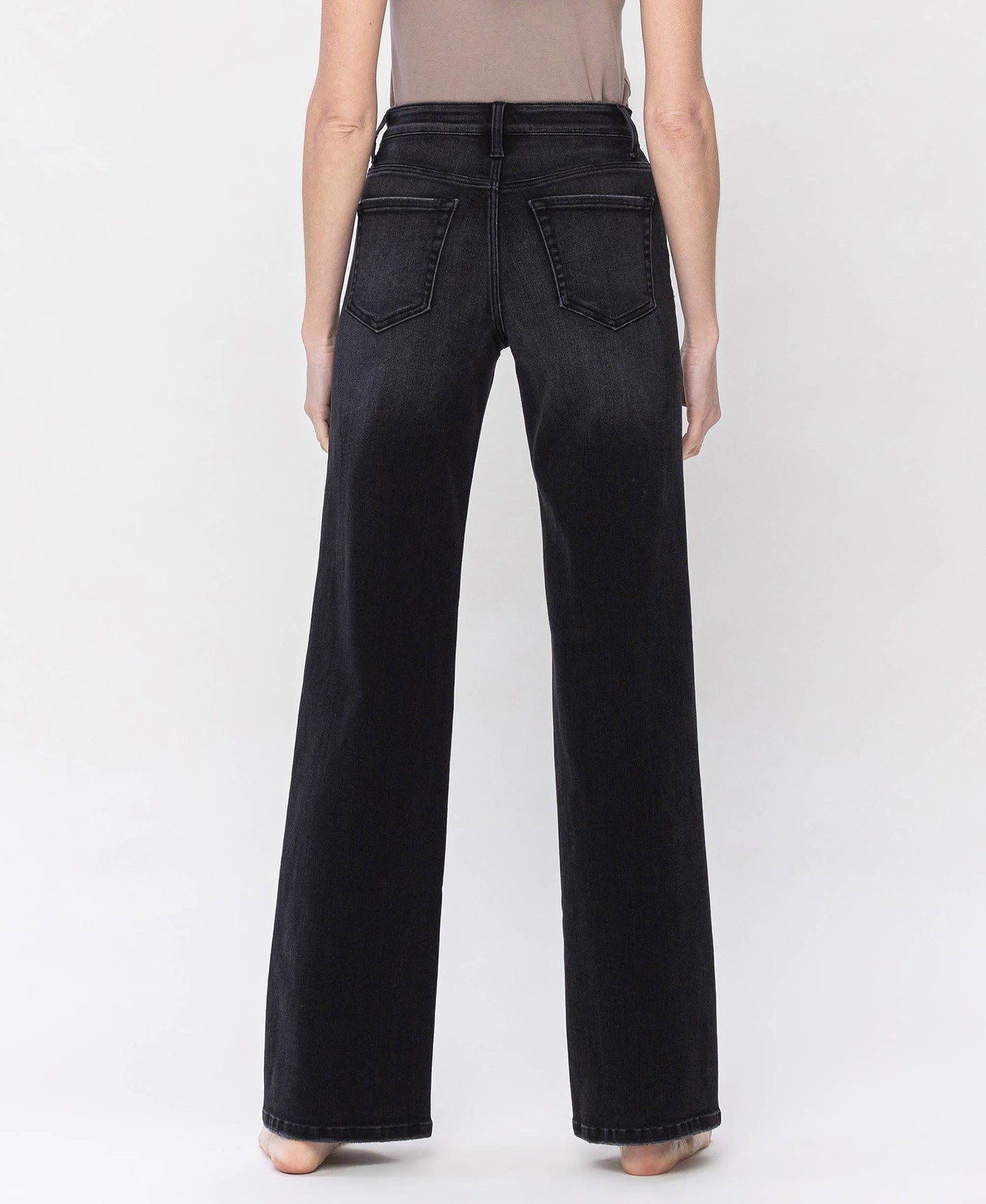 High Rise Loose Fit Black Jeans