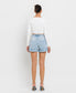 Mid Rise Boyfriend Denim Shorts