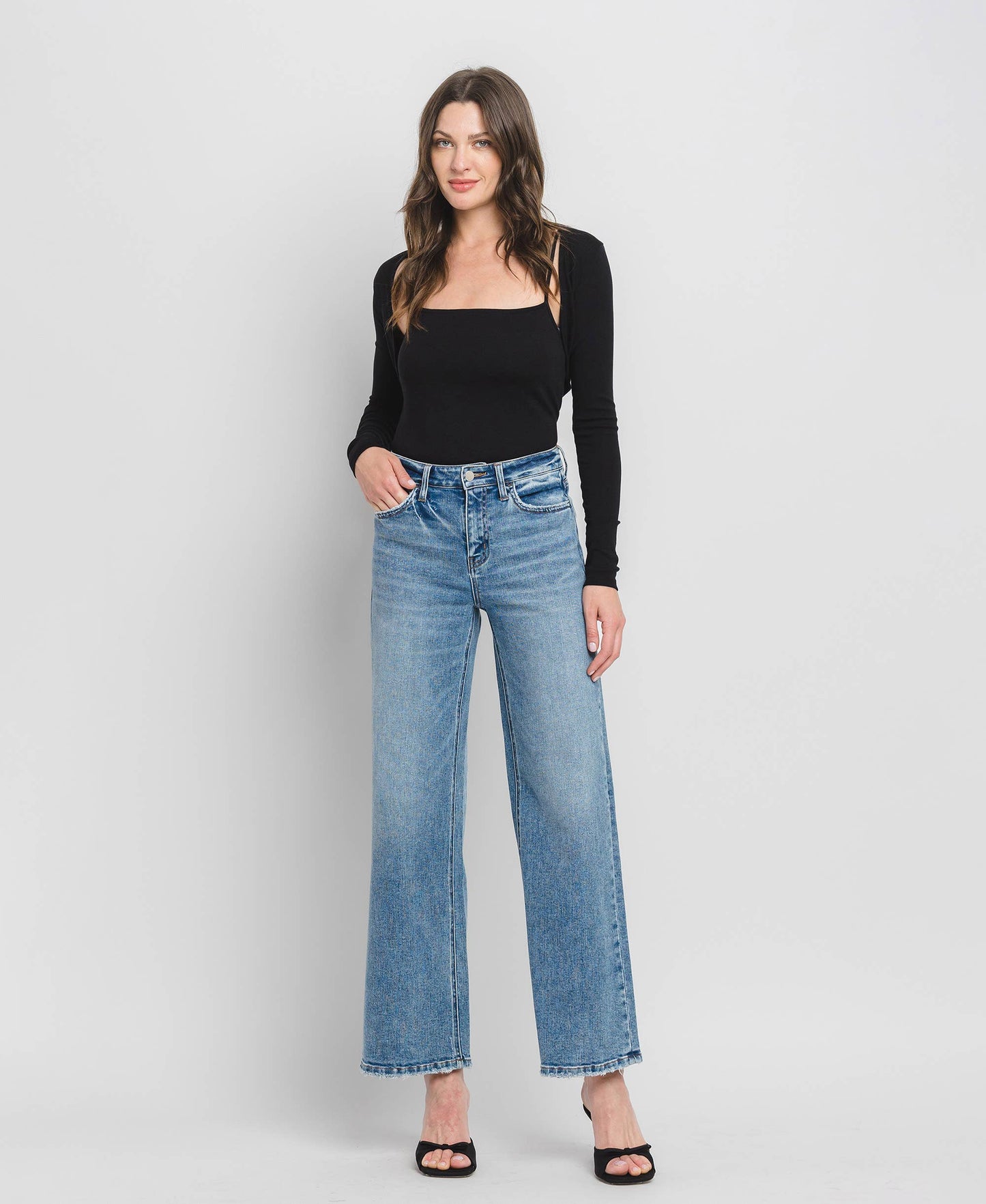 High Rise Wide Leg Jeans