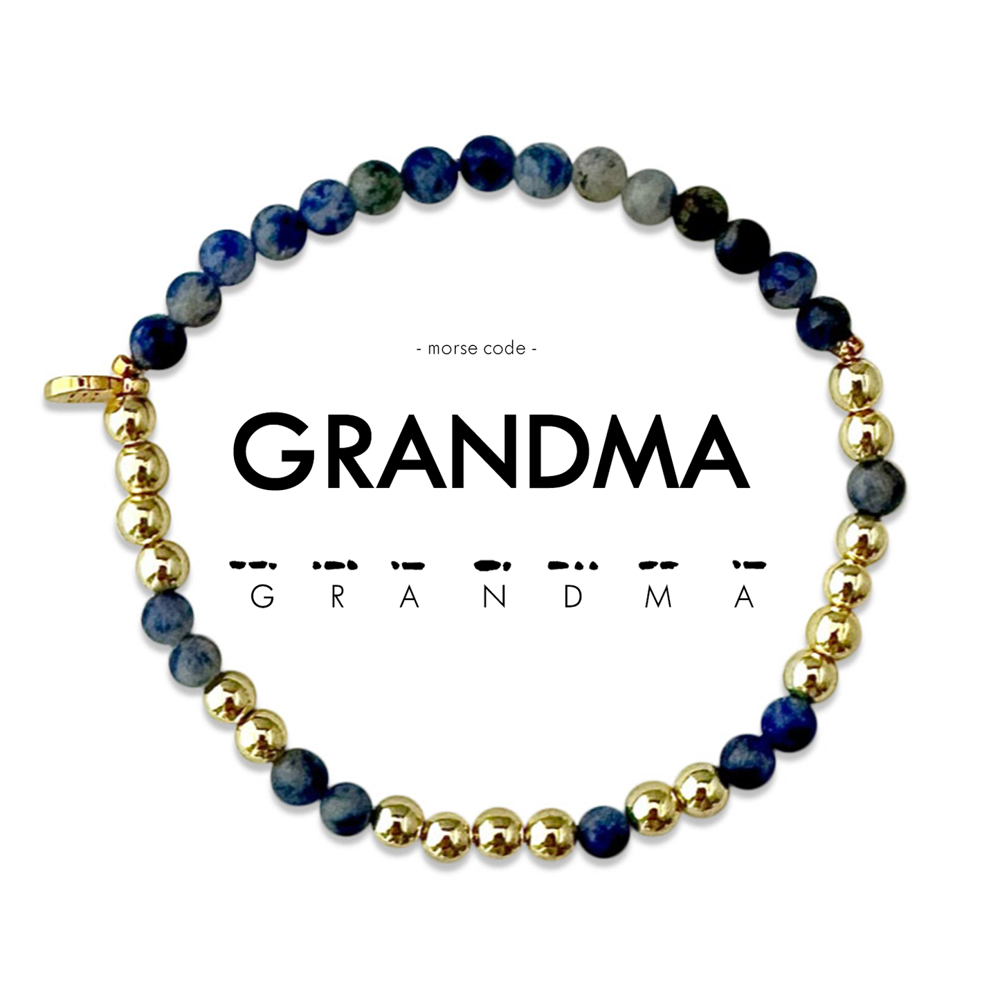 Gold Morse Code Bracelet | GRANDMA: Lapis