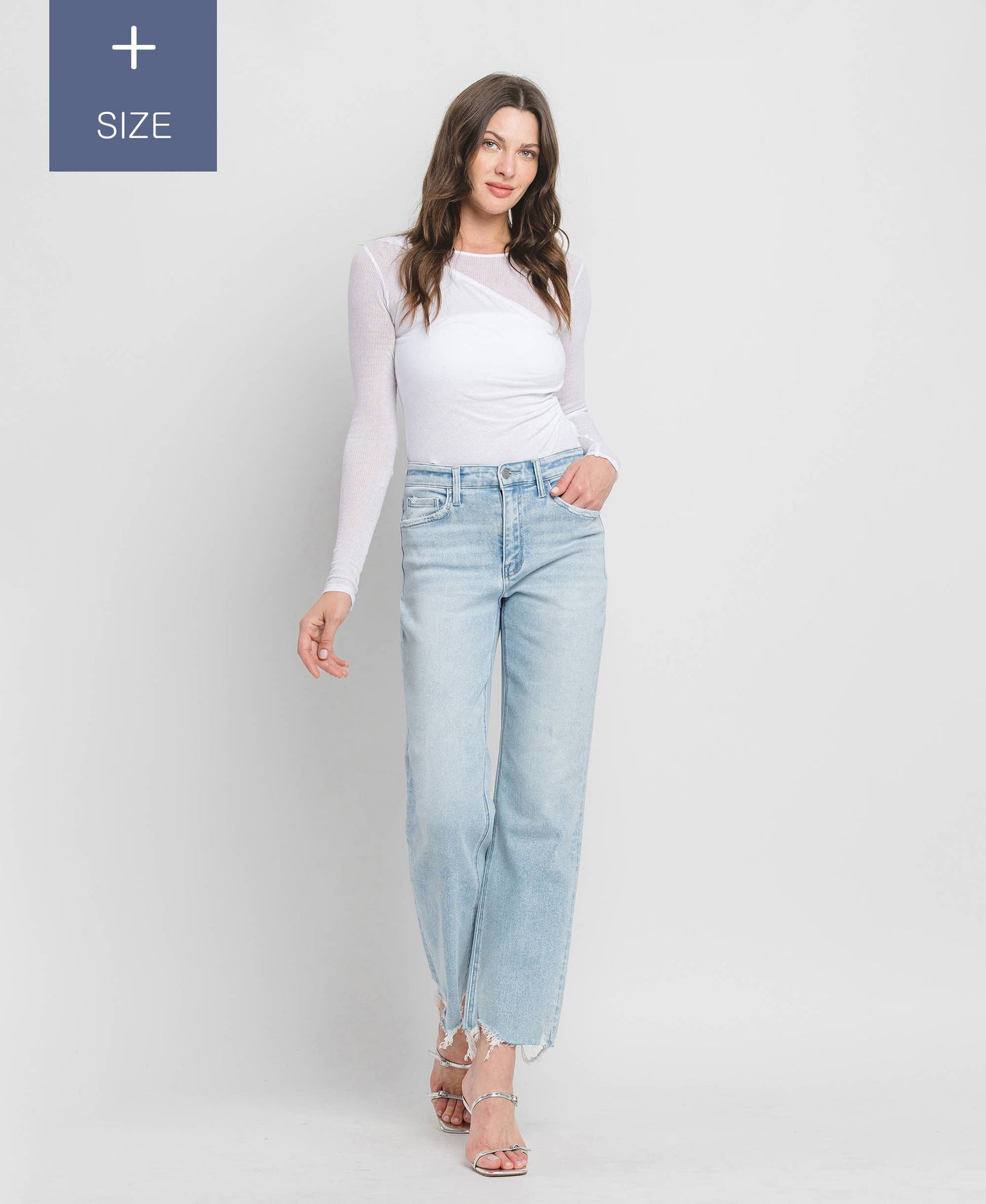 The Slim Wide Leg Jean in Plus Size