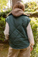 Fleece Lined Vest in Hunter Green