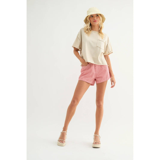 Oatmilk Raw Edge Boxy Tee