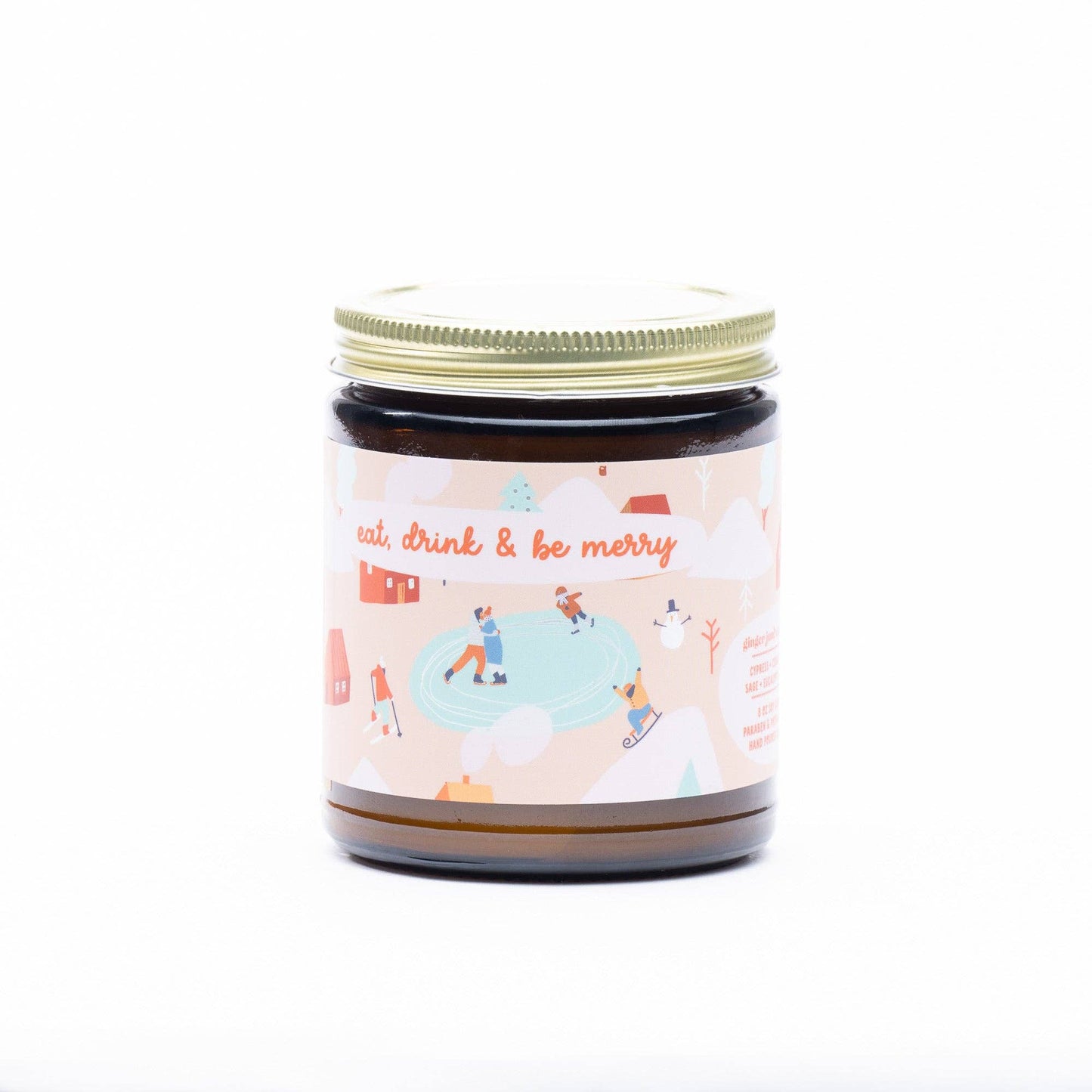 Eat, Drink & Be Merry 8oz Holiday Candle